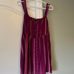 Torrid size 1 Burgundy and Pink Striped Top